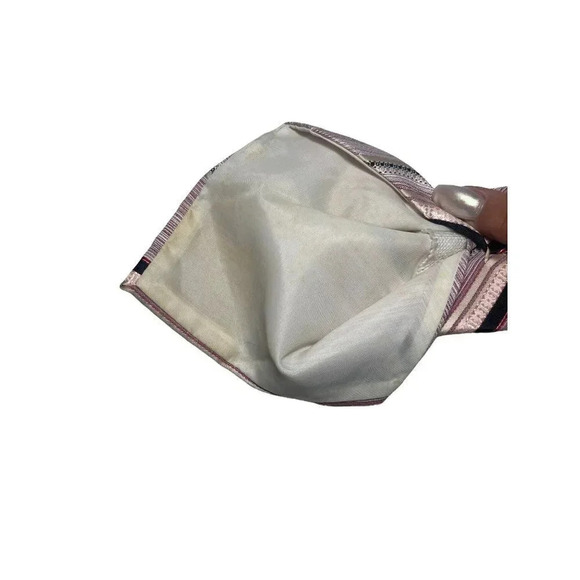 WEMLON by Wembley Vintage Tie 58.5" x 3.5" Pink Purple Black Stripes READ - Picture 6 of 12